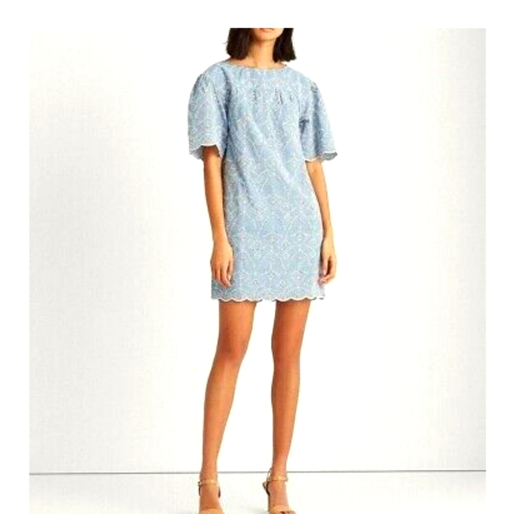 Ralph Lauren chambray eyelet dress size 8